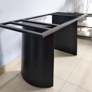 Heavy Duty <b>Cast</b> Iron Dining Table Legs <b>Powder</b>-Coated CHBBA012 Industrial Design Style for Luxury Kitchen Hotel & Park Furniture - Product Image 3