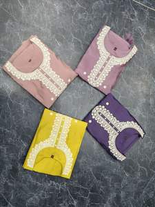 Dernière tenue de créateur à feuilles persistantes, pantalon Kurti en soie et viscose d'excellente qualité et Dupatta avec travail manuel à vendre - Product Image 6