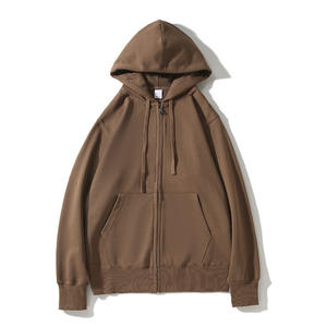 380g con capucha cremallera cárdigan con capucha hombres y mujeres 100% algodón Casual abrigo Zip up sudaderas con capucha y sudaderas fabricante - Product Image 6