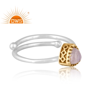 Latest Handmade Design Fine Sterling Silver Natural Rainbow <b>Moonstone</b> Gemstone Adjustable Ring Jewelry For Women Gift For Her - Product Image 3