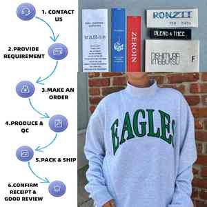 <b>Women's</b> Winter <b>Long</b> Varsity Patch Letters <b>Sweatshirt</b> Crewneck & Mockneck Fleece Front Logo - Product Image 5