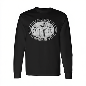 Camiseta de Manga Larga de Apoyo al Comunismo, Producto Promocional con Mensaje de Fuerza en Unidad - Product Image 2