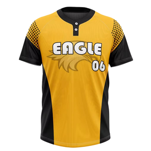 Venta al por mayor de camisetas de béisbol sublimación bordado de poliéster ligero logotipo personalizado camisetas de béisbol - Product Image 2