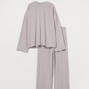 Logo personnalisé femmes vêtements de nuit doux 2 pièces ensembles Offre Spéciale femmes pyjamas tricotés ensembles de salon vêtements de nuit femmes maison porter des vêtements de nuit - Product Image 1