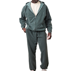 Ensemble survêtement streetwear homme sur mesure délavé à l'acide, effet usé, 100% coton, sweat à capuche et pantalon de survêtement, motif 3D - Product Image 2