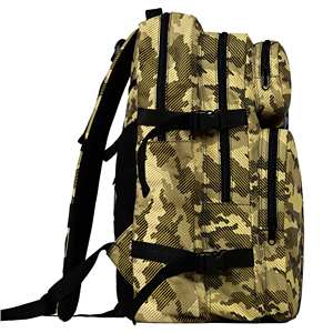 Sac à dos de sport tactique unisexe durable et léger, multi-compartiments, ceintures à perles personnalisables, revêtement PVC 600D, capacité 56L - Product Image 3