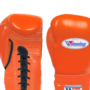 Fabrication d'usine en cuir de vachette véritable combat professionnel Logo personnalisé imprimé gants de boxe gagnants rembourrage en latex - Product Image 3