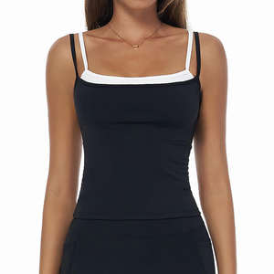 Débardeur Femme Polyvalent en Coton Respirant Tricoté Côtelé pour Yoga et Gym - Product Image 4