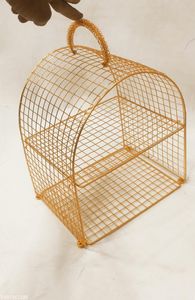 ตะกร้าลวดทองเหลืองสั่งทำเหมาะสำหรับเก็บขนมปังคัพเค้กและเค้กเหมาะสำหรับตกแต่งบ้าน - Product Image 6