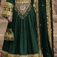 Costume traditionnel pashtun kuchi, designs audacieux, robe longue en lin pour femmes, pour soirée formelle, mariage, authentique, fait main