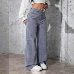 Plus Size 100% Cotton <b>Women</b> <b>Baggy</b> <b>Jeans</b> Outdoor Use Fashion Wear <b>Women</b> <b>Baggy</b> <b>Jeans</b> For Adult - Product Image 5