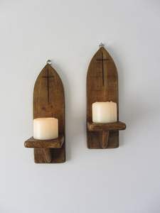 Contemporary Wooden Candle <b>Sconces</b> Modern Sleek Minimalist Stylish Wall Mounted Elegant Decorative Home Accent <b>Lighting</b> Design - Product Image 5