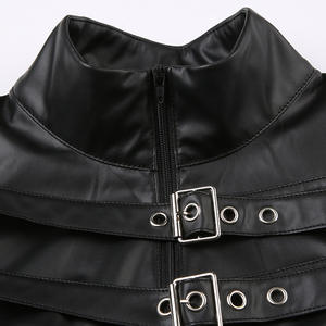 Nuevo Top Corto de Moda para Mujer, Estilo Chaleco, con Cierre y Hebilla de PU, Imitación Piel, Ropa de Cuero para Mujer - Product Image 6