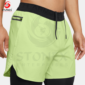 Pantalones cortos de compresión OEM personalizados de primavera para hombre, pantalones cortos de compresión para correr y gimnasio, informales, con estampado personalizado de verano - Product Image 4