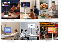 Écran tactile capacitif 4K à faible lumière bleue de 19 à 32 pouces, 360° °   Support TV intelligent portable rotatif pour écran Android, idéal pour la coiffeuse