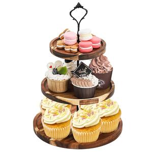 Support à gâteau rond en métal à 2 niveaux avec tailles personnalisées pour les anniversaires et les fêtes, dimensions 40x25 cm - Product Image 5