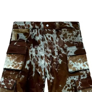 กางเกงขาสั้นหนังวัวแท้ ลายเรียบ บริการ OEM คุณภาพสูง ทันสมัย สไตล์ลำลอง ทำด้วยมือ - Product Image 4