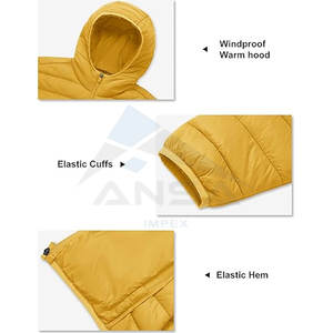 Chaqueta acolchada ligera empacable para hombre con capucha Chaqueta aislada acolchada Casual y ropa deportiva Marca personalizada Fábrica - Product Image 6