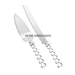 Venta al por mayor a granel de plumas diseñador chapado en oro de primera calidad pastel servidor y cuchillo de proveedor indio al precio más bajo - Product Image 2