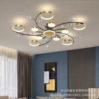 Led Modern Control Lights Acrylique Intérieur Maison Rondes Chambre Plafonnier