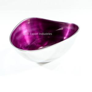 Cuenco de Metal para servir frutas, Color esmaltado de forma redonda para uso en el hogar y el Hotel, cuencos de aluminio para servir alimentos - Product Image 3