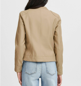 แจ็กเก็ตหนังแกะแท้ซิปเต็มสำหรับผู้หญิงเสื้อแจ็คเก็ตแฟชั่นหนังแกะแท้ - Product Image 4