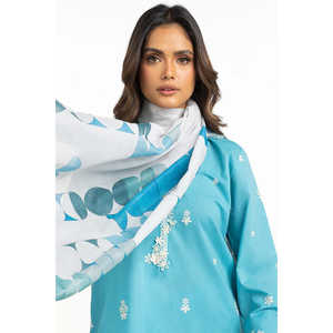 Dupatta de Algodón y Seda Estampada, Elegante Chal IPD-44621 - Product Image 2