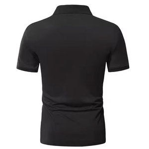 Tela suave negra de calidad superior para camisa de polo para una comodidad duradera Diseño personalizado con estilo de moda para ropa informal de golf - Product Image 2