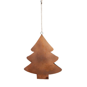 Ensemble de 3 fer suspendu X Mas arbre rouille couleur taille moyenne tenture murale de noël pour la décoration de Festival personnalisée - Product Image 4