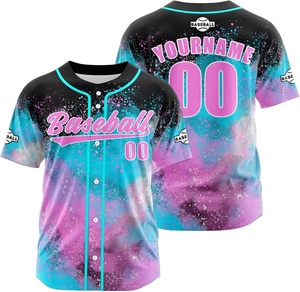 Gran oferta, camiseta de béisbol sublimada de diseño personalizado para mujeres y hombres, logotipo de nombre impreso transpirable y camisetas con números - Product Image 5