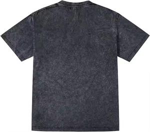 Vente en gros T-shirts unis surdimensionnés lavés à l'acide T-shirt respirant en relief pour hommes Créez votre propre style avec logo et design personnalisés - Product Image 2
