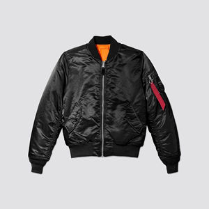 Venta al por mayor de chaquetas de bombardero de satén de lujo para hombres personalizados High Street Style Stand Hood mangas completas cómodas de invierno sostenible - Product Image 6