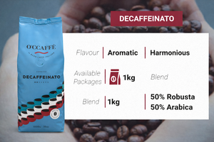 Granos de Café Hechos en Italia, Descafeinados, 50% Arábica, 50% Robusta, Bolsa de 1 kg, Café para un Desayuno Dulce - Product Image 6