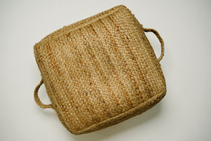 Puf de yute indio plegable moderno Otomano-uso escolar precio al por mayor nueva llegada - Product Image 3