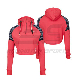 Wholesale Cropped Top Hoodie and Cotton Women Cropped Workout Hoodie With Custom logo and Design - Product Image 6