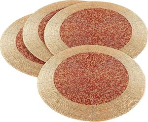 Handmade Classic Style Glass Beaded Tablemat Beautiful Placemat to Complement Your <b>Dinner</b> Wedding Parties Decor - Product Image 5