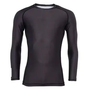 Sublimazione di alta qualità Anti Pilling Rash Guard a maniche lunghe da uomo stampato personalizzato protezione solare Rash Guard da uomo