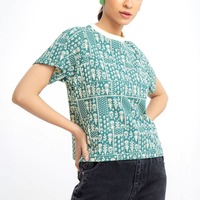 Camiseta de Mujer Nueva Marca 2025, Manga Corta, Cuello Redondo, 100% Algodón Ecológico, Antiarrugas, Secado Rápido, Estampado Serigrafiado, Estilo Casual
