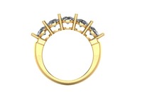 Bagues de fiançailles élégantes en or massif avec diamants de laboratoire ronds haut de gamme, serties sur toute la surface, bijoux PDM Gems.