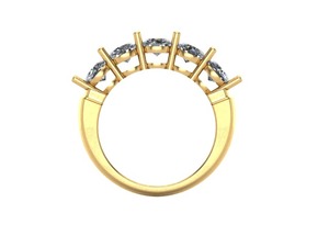 Bandas de eternidad completas de diamantes de laboratorio redondos de gama alta de lujo, anillos delicados para diseño de compromiso, banda de diamantes, joyería de oro sólido OEM ODM - Product Image 2