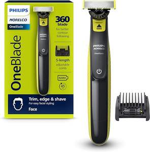 Philip's Norelco OneBlade 360 Face, Hybrid Electric Beard <b>Trimmer</b> and Shaver with 5-in-1 Face Stubble Comb,QP2724/90 - Product Image 4
