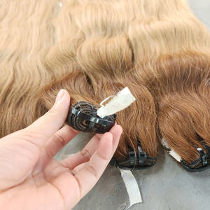 PREMIUM SDD 100% Extensiones de cabello humano crudo vietnamita Deep Wave Ombre Blonde y 13x4 frontal Hd encaje Longitudes 10-30 pulgadas - Product Image 3