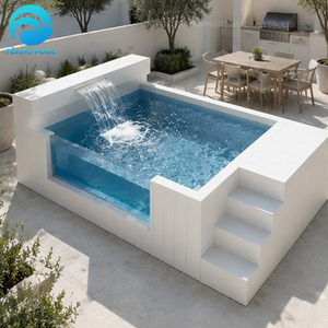 Nuovo Design di lusso fuori terra Piscina Piscina all'aperto WPC Piscina Piscina Piscina casa cortile in <span class=keywords><strong>vetroresina</strong></span> Piscina all'ingrosso - Product Image 1