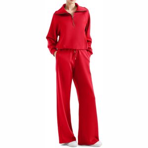 Nuevo Conjunto Deportivo con Capucha para Mujer, de Poliéster/Algodón, Corte Ajustado, Personalizable, Color Liso, Ropa Casual Urbana, Talla Grande - Product Image 1