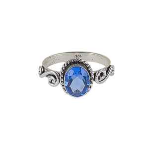 Tanzanite Ring Gemstone 925 Sterling Silver Rhodium Plated Handmade Jewelry February Birthstone Gift for Women - Product Image 2