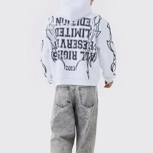 Sweat à capuche oversize pour homme avec fermeture éclair, broderie de qualité, polaire durable, écologique, service OEM, meilleur matériau - Product Image 3