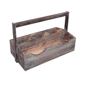 Caddie de service rustique en bois d'acacia fini, présentoir de Bar décoratif personnalisé - Product Image 4