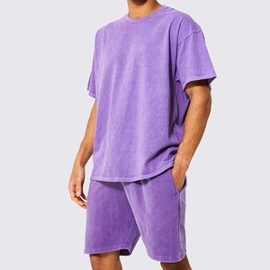Wholesale T-shirt & <b>Shorts</b> Set Best Quality <b>Men</b> Twin Sets Custom Brand logo <b>Slim</b> <b>Fit</b> T-shirt and <b>Short</b> Set - Product Image 1