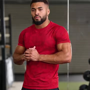 T-shirts de sport pour hommes, style unique, coupe classique, épaules tombantes, motif uni, écologiques, séchage rapide, 100% coton, OEM - Product Image 6