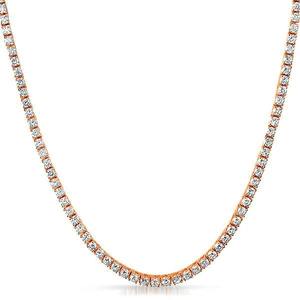 Collier Chaîne Tennis Hip Hop en Or avec Moissanite Certifiée IGI Taille Brillant 2MM 3MM 4MM 5MM, Bijoux de Luxe pour Hommes et Femmes - Product Image 1